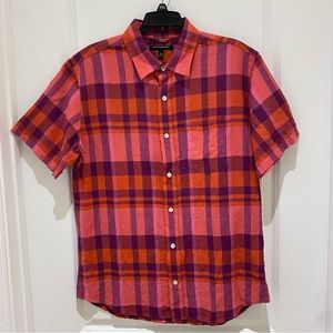 Mens Banana Republic Short Sleeve Button Down Top/Shirt